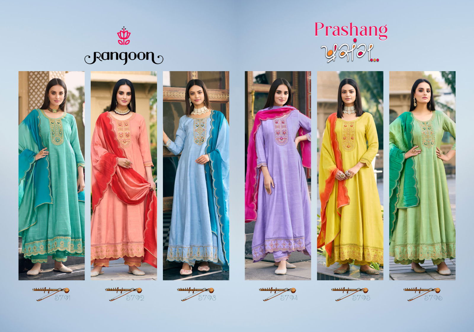 Prashang By Rangoon Anarkali Readymade Suits Wholesalers In Delhi